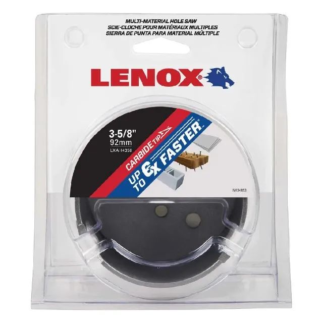 Serra Copo 3.5/8'' 92mm Multimaterial com Ponta de Metal Duro Lenox - Foto 2
