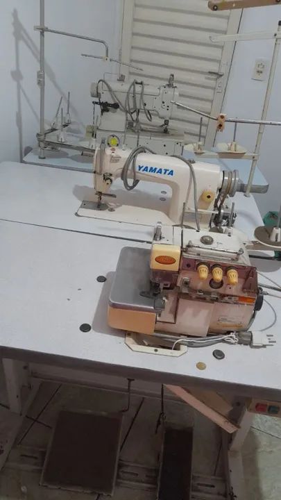 3 Máquinas de Costura Industrial - Overloque, Reta e Galoneira