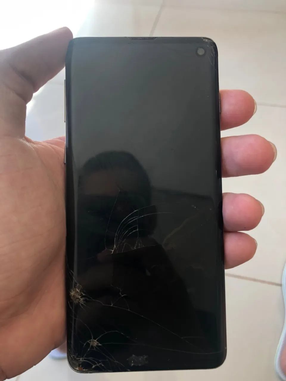 S10 Galaxy , com Tela queimada