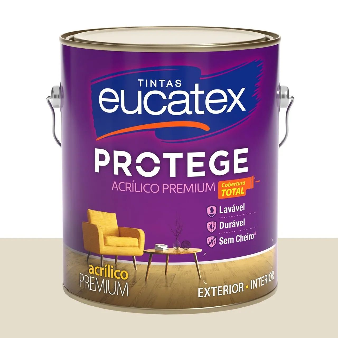 Tinta Acrílica Acetinada Eucatex Esponja do Mar 3,2 L