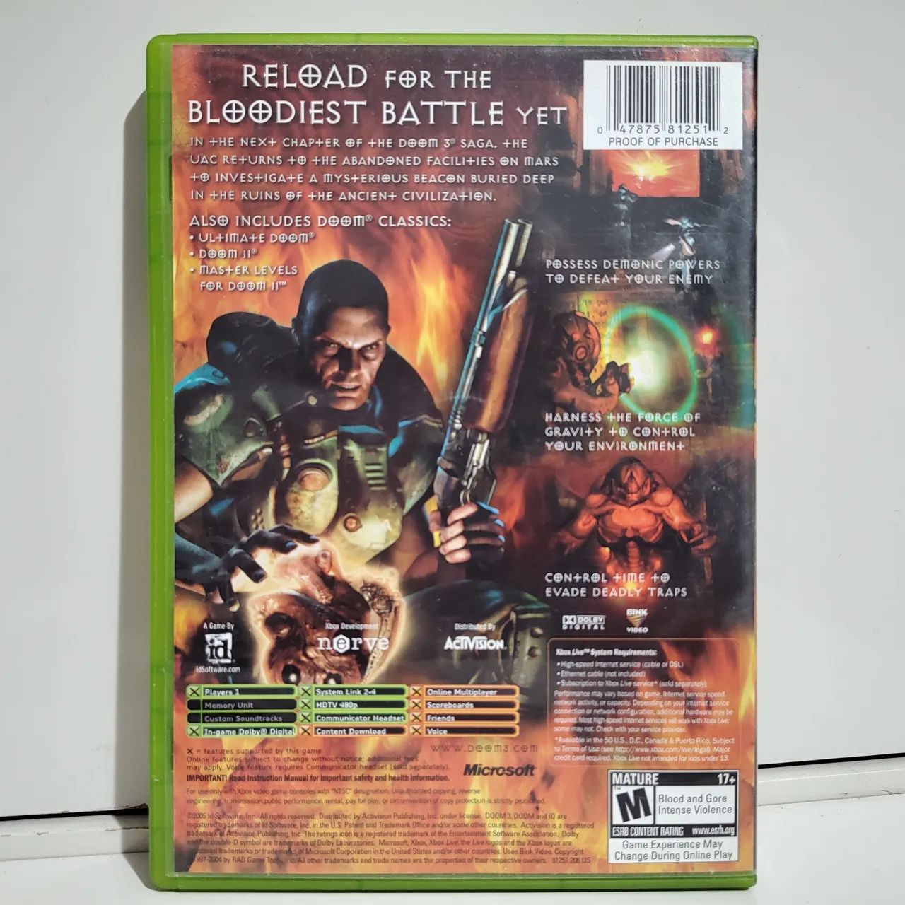 Jogo Doom 3 Resurrection of Evil Xbox Clássico Original Americano Completo Mídia Física - Foto 4