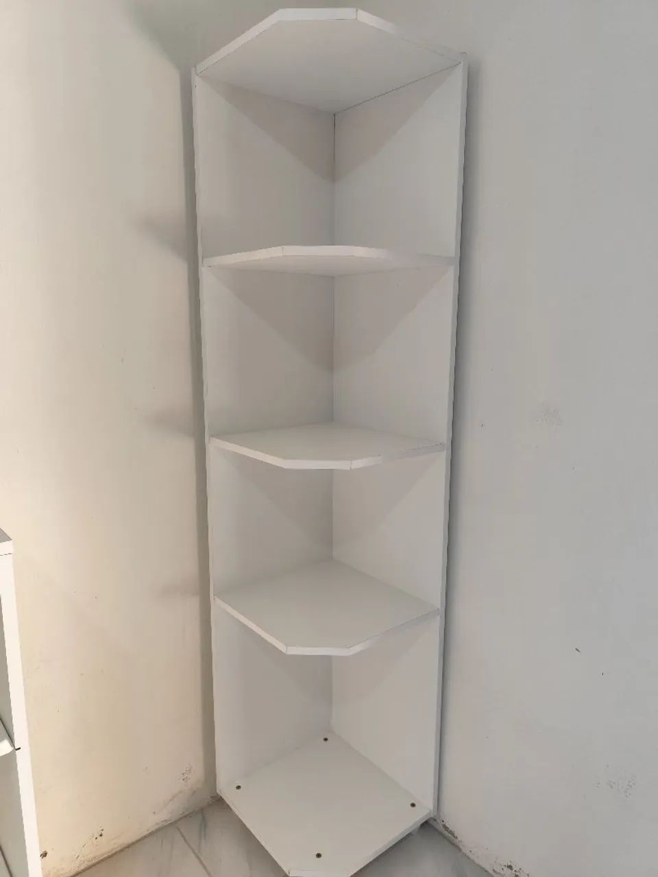 Estante de Canto Multiuso Branca em MDF - Foto 3