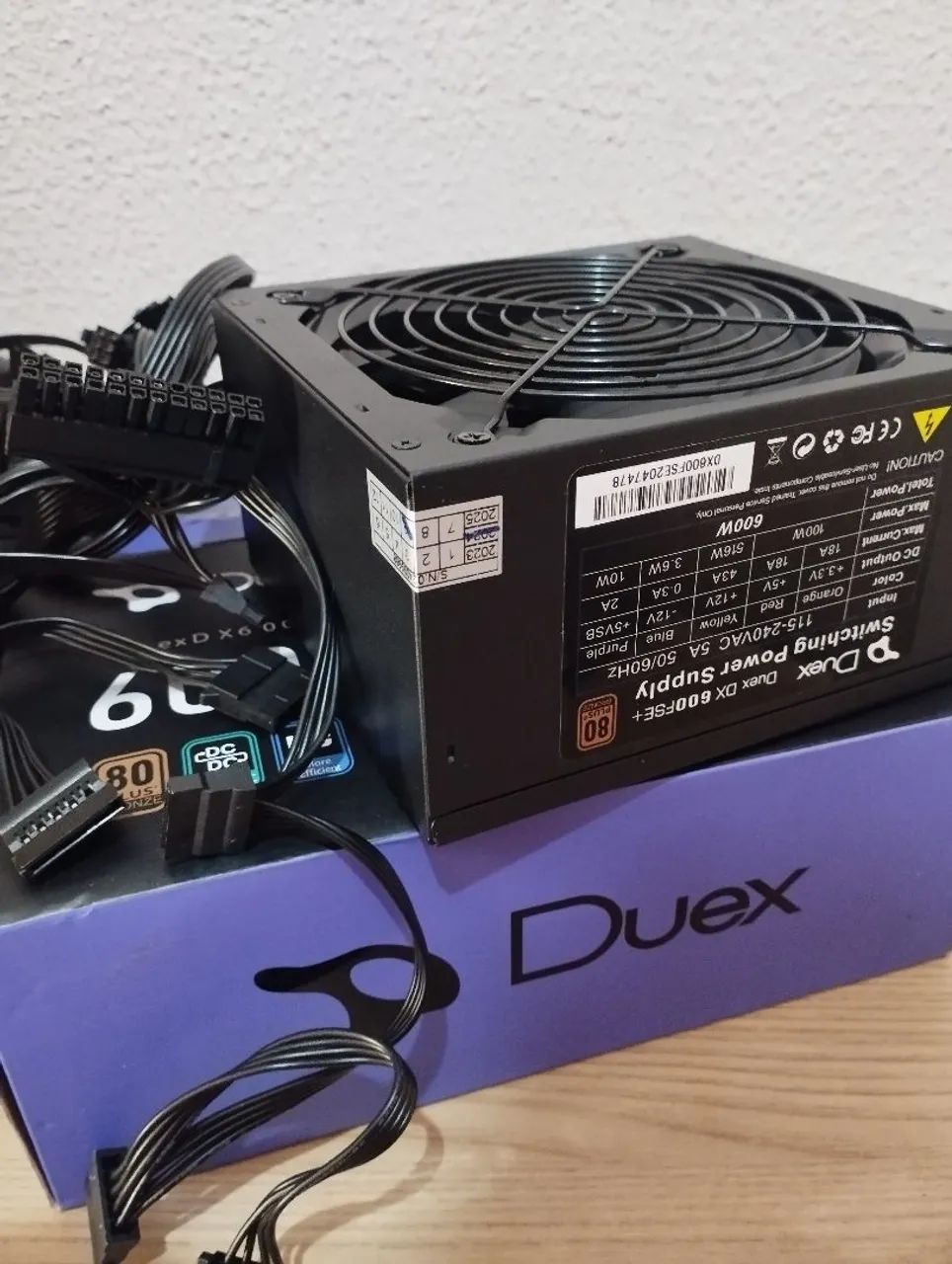 Fonte 600w 80 plus BRONZE