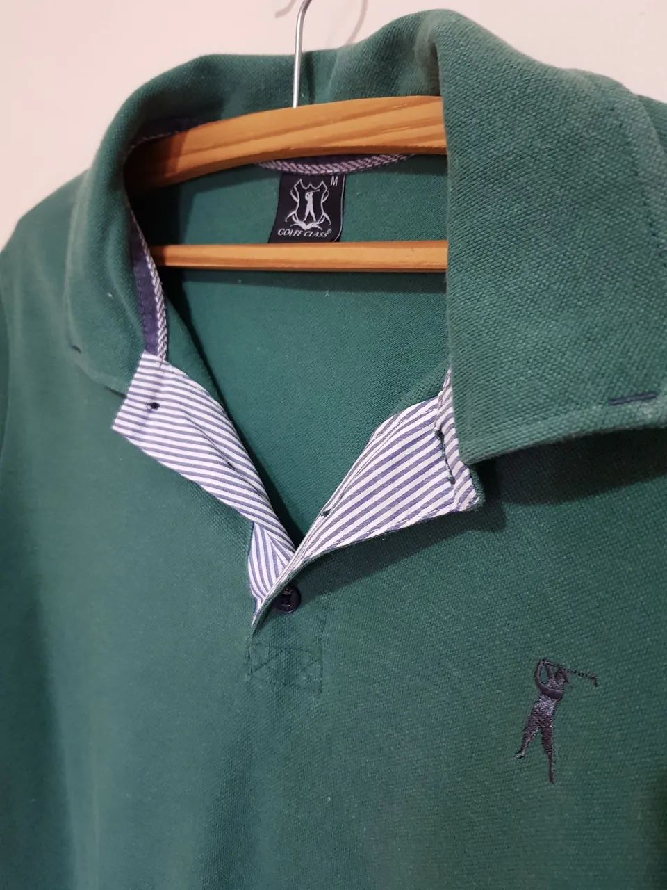 Camisa Polo Verde Masculina Golfe Class - Foto 2