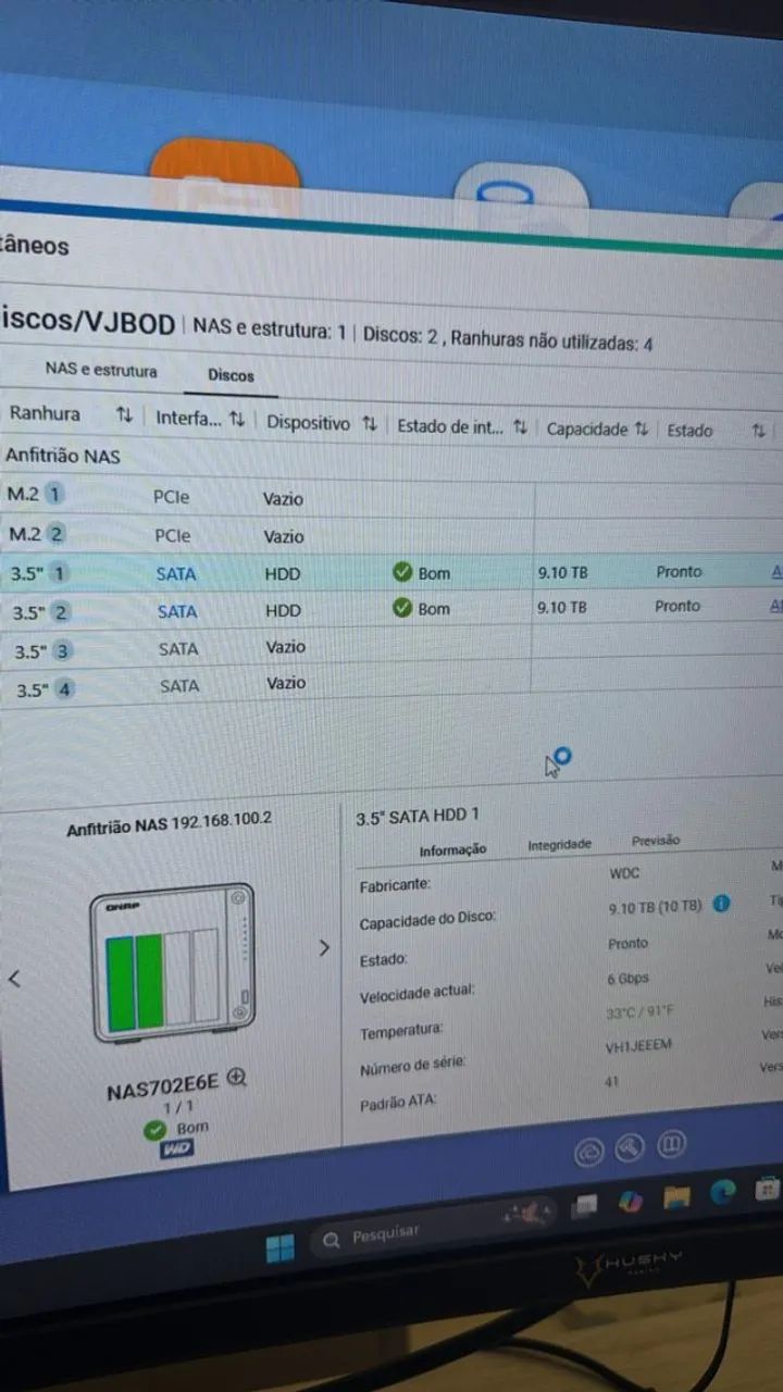 NAS Storage QNAP - 4 Baias Celeron N5095 2.9ghz 8gb - Foto 3