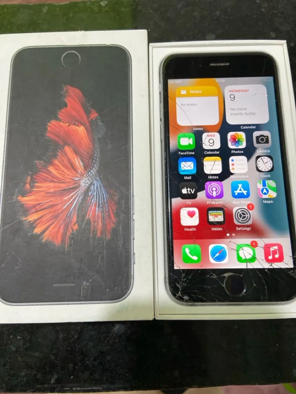 iPhone 6S スマートフォン 本体 箱 iPhone 6s na caixa original/ leia a descrição - Celulares e