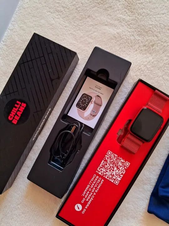  relógio smartwatch Chilli Beans unissex reverse cor vermelho, novo, na caixa, nunca  - Foto 3