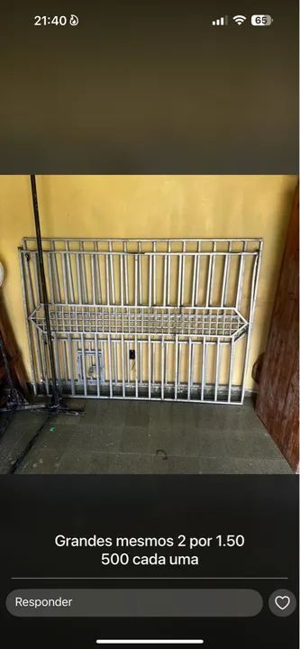 Grades de Aço 2x1,5m - R$500 cada