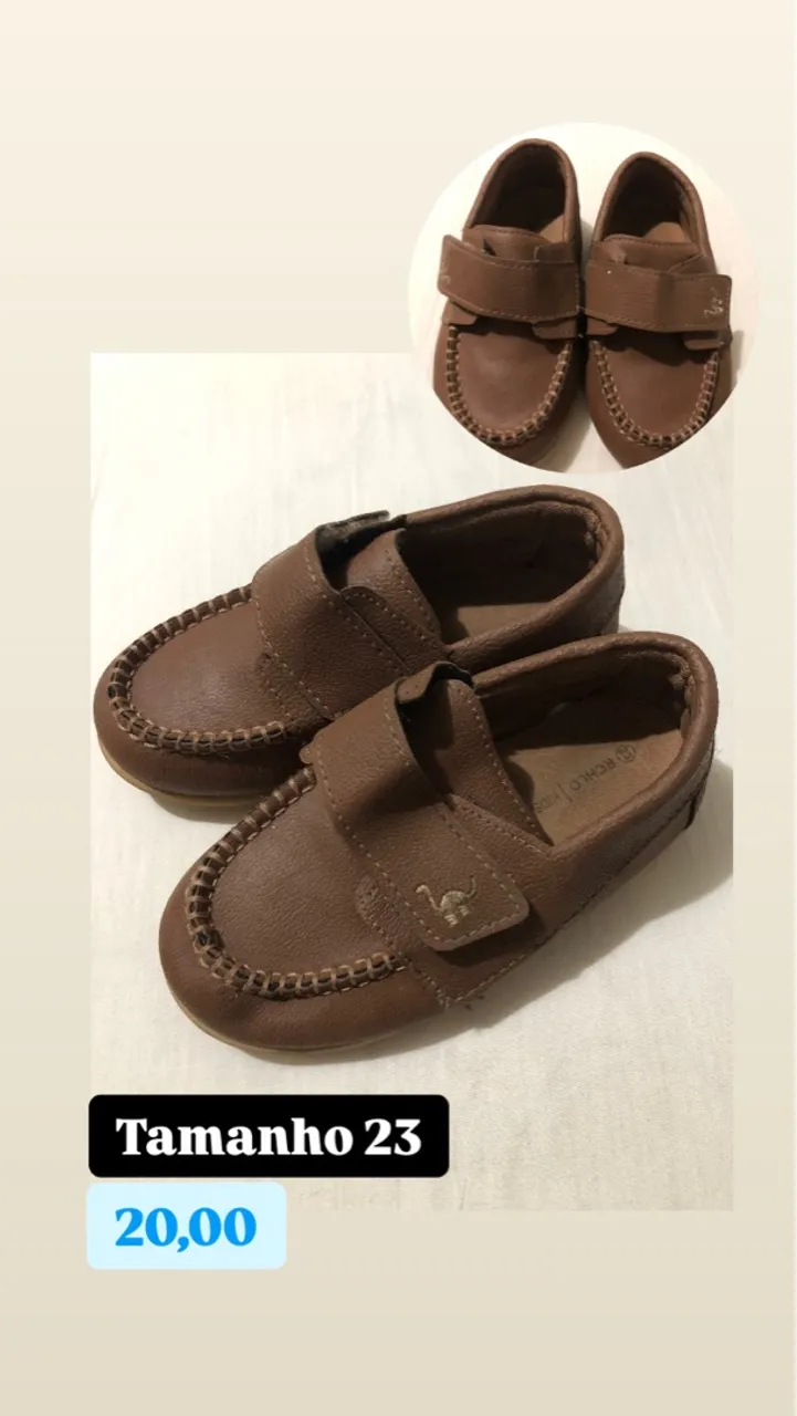 Sapato Infantil Marrom Tamanho 23