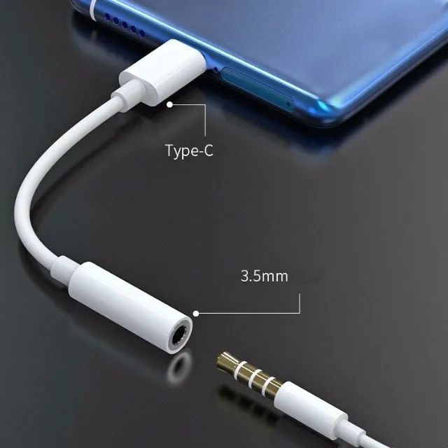 Cabo Adaptador USB-C Tipo C para P2 3.5mm Áudio - Foto 3