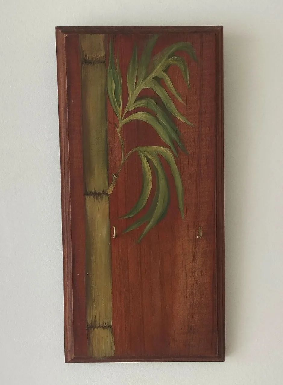 Porta Chaves Madeira Maciça Pintado a Mão 