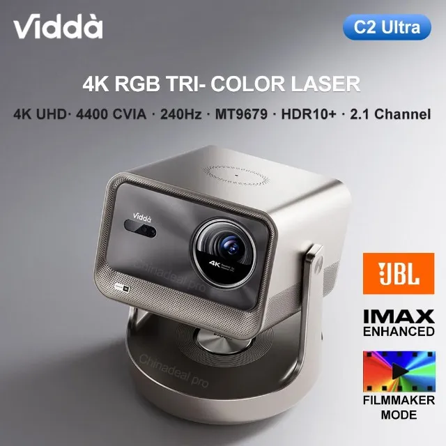 Projetor Viddà C2 Ultra - 5500 Ansi - 4k - 3d - gimbal