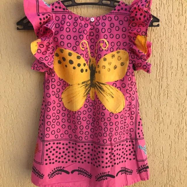 Vestido Rosa De Borboleta Amarela Da Fabula - Foto 5