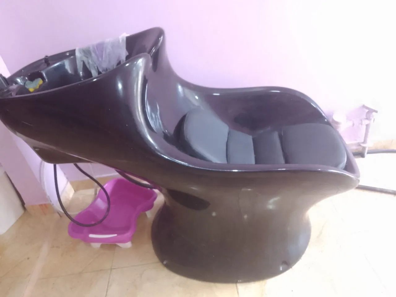 Cadeira de Lavar Cabelo - Preta - Foto 2