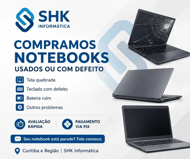 Notebook para retirada de peças 