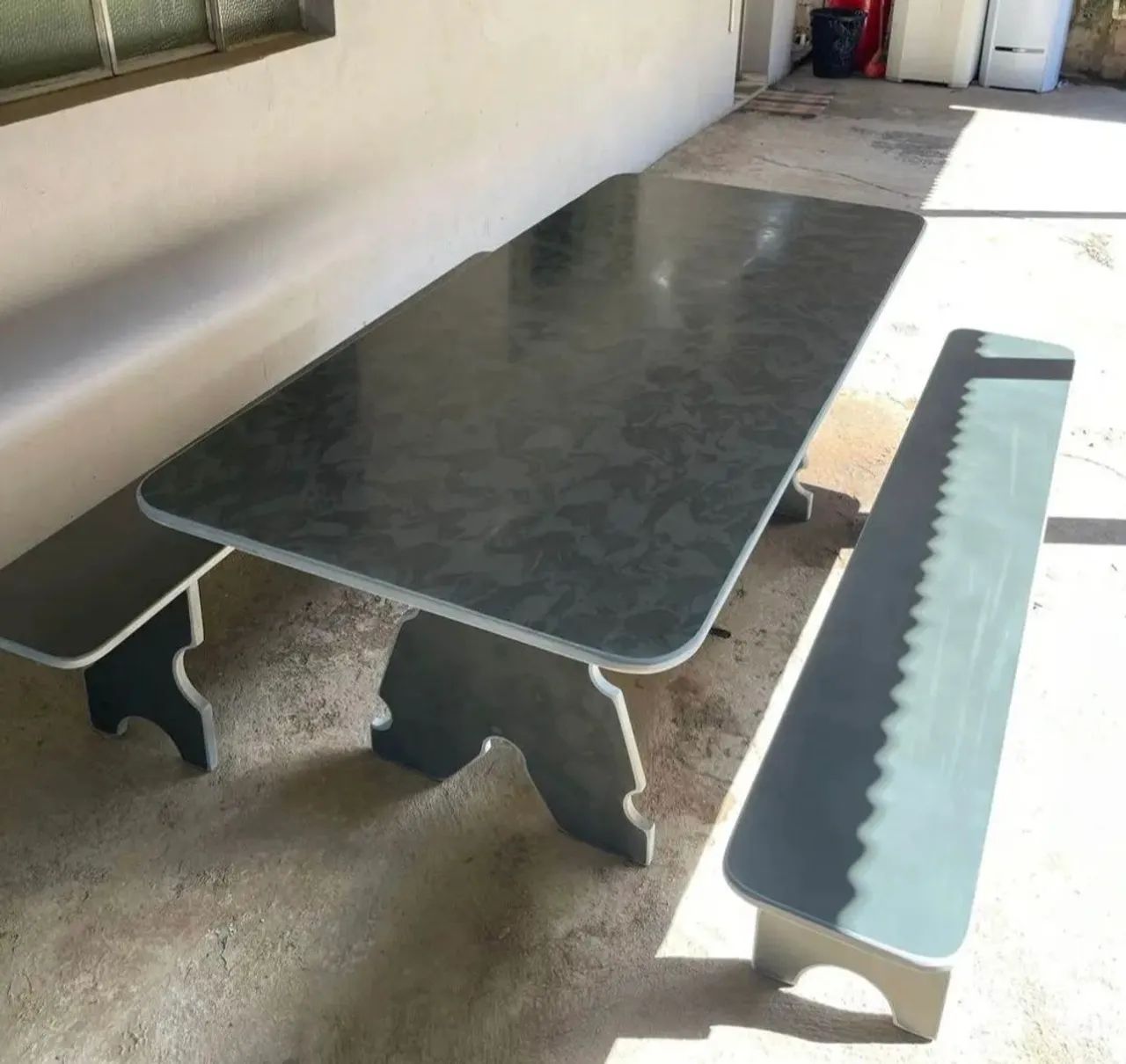Mesa pedra de ardósia polida e pintada  - Foto 4