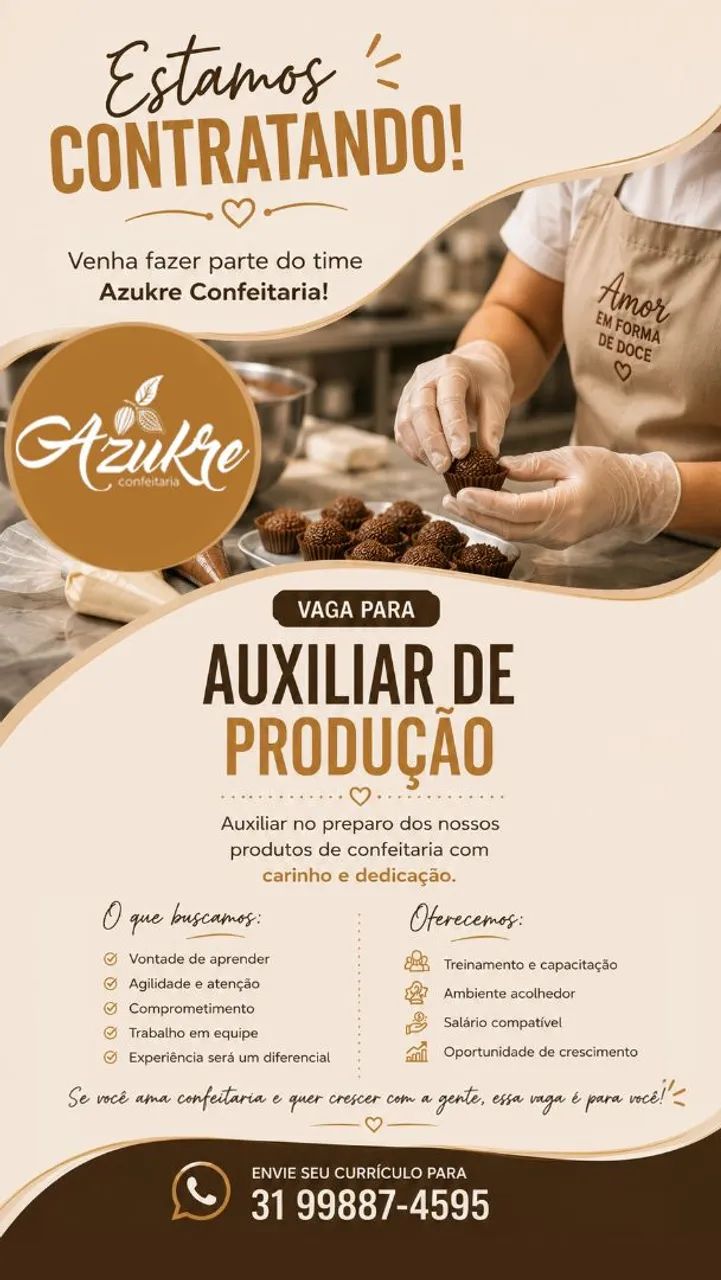 VAGA EM CONFEITARIA - COMERCIAL E HIGIENIZAÇAO - Foto 2