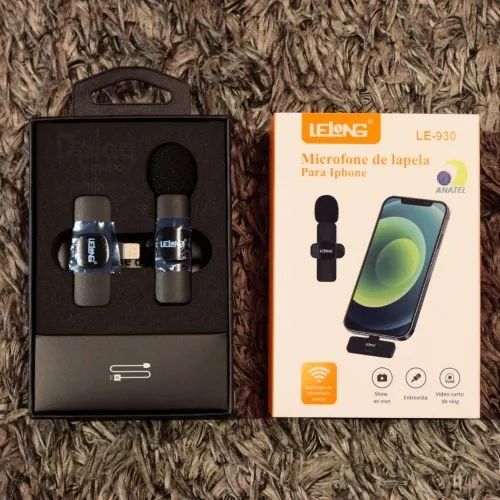 Microfone de Lapela Sem Fio Para iPhone - Entrega Grátis
