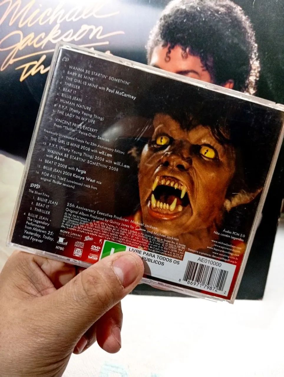Michael Jackson: Vinil Thriller, CD 25 e 2 DVDs Kit - CDs, DVDs