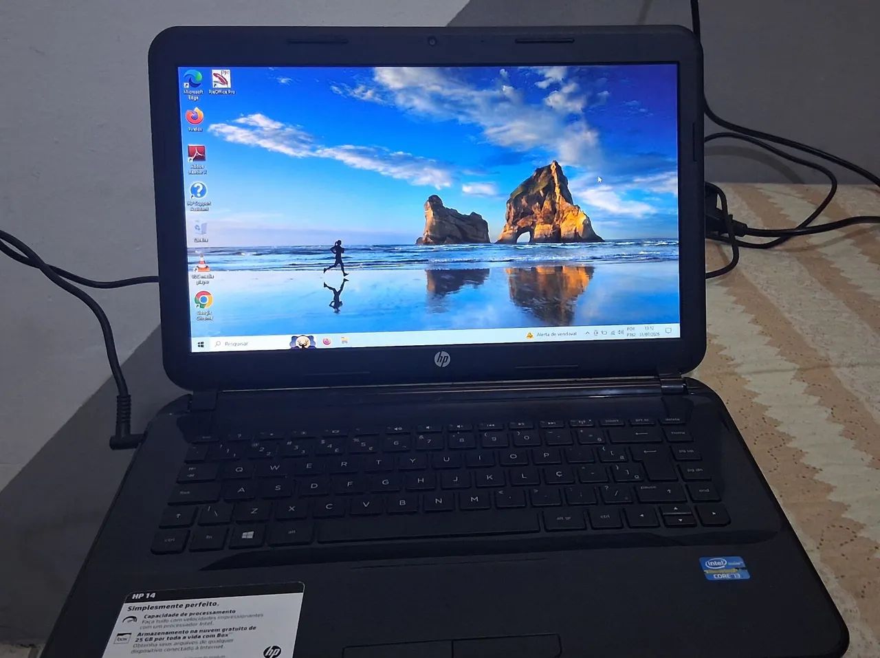 Notebook HP ótimo para trabalho e estudo 