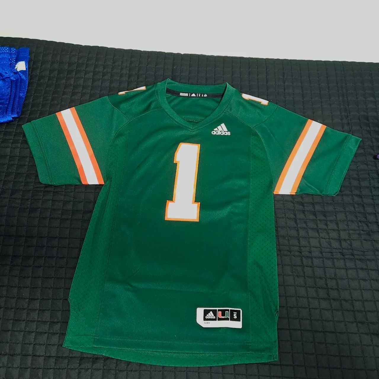 Camisa de Futebol Americano Adidas NCAA Miami Hurricanes #1 .