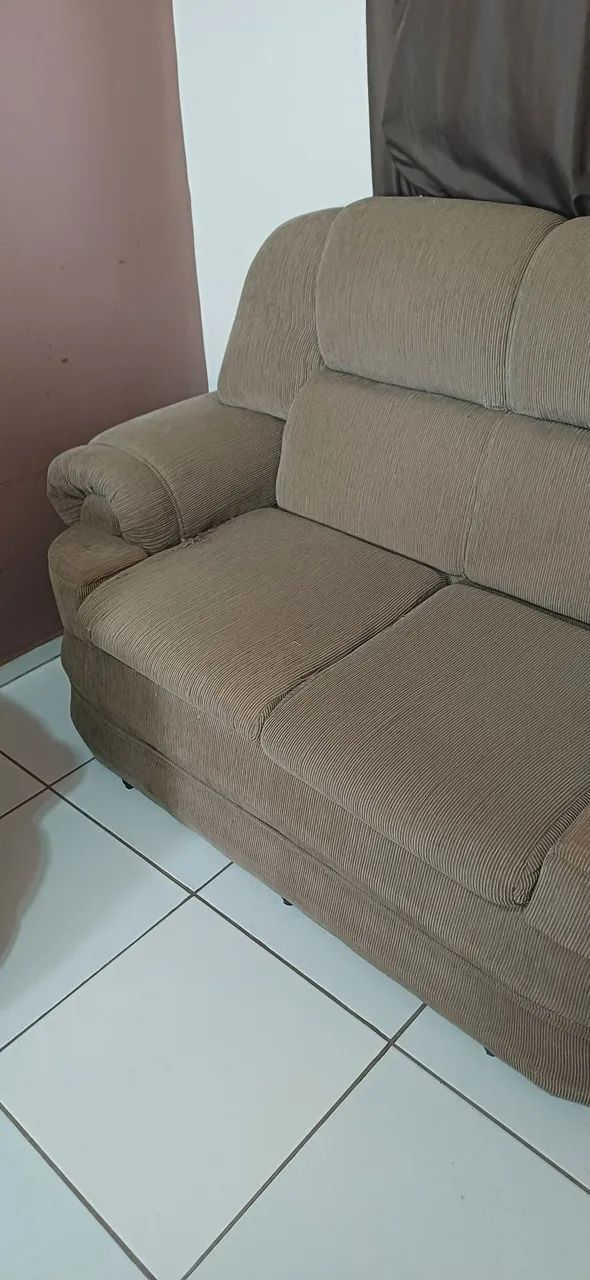 Doação sofá de dois lugares, almofadas removíveis  - Foto 3