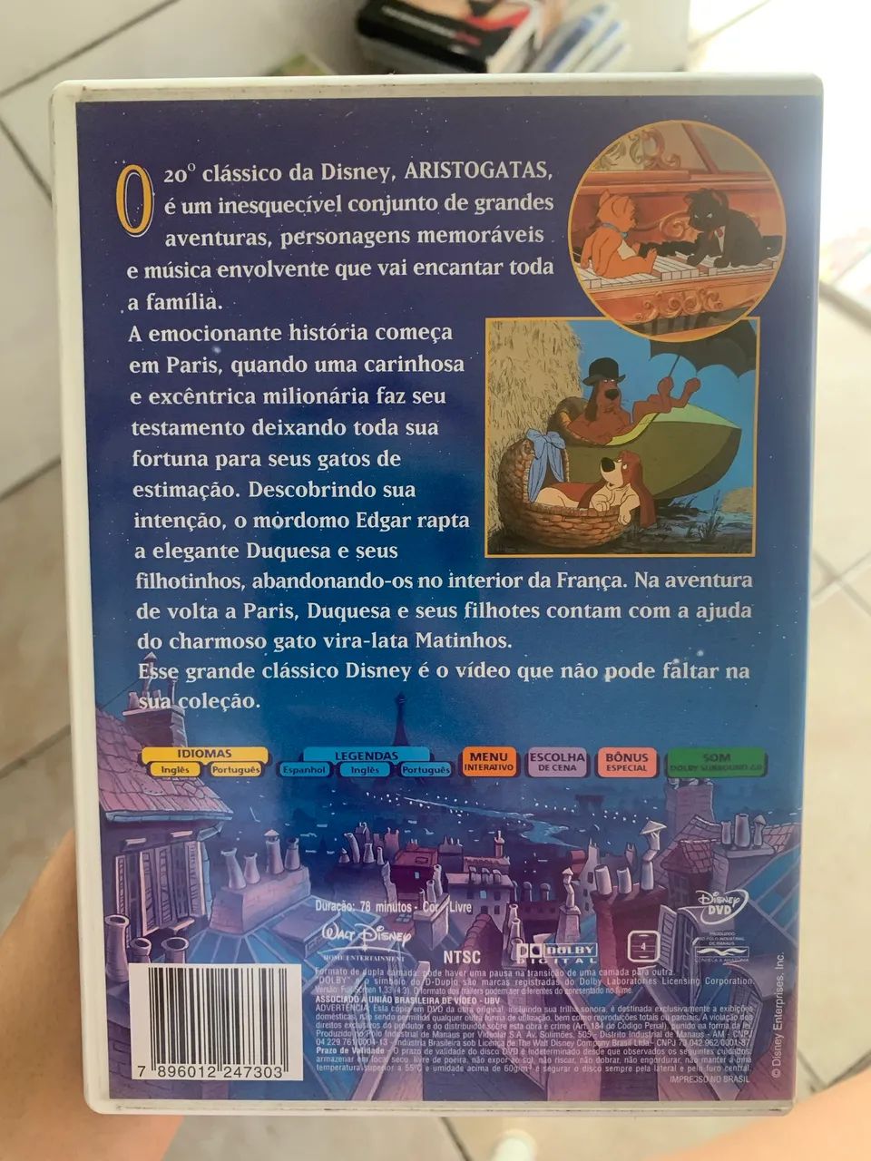 DVD original seminovo Aristogatas - Foto 3