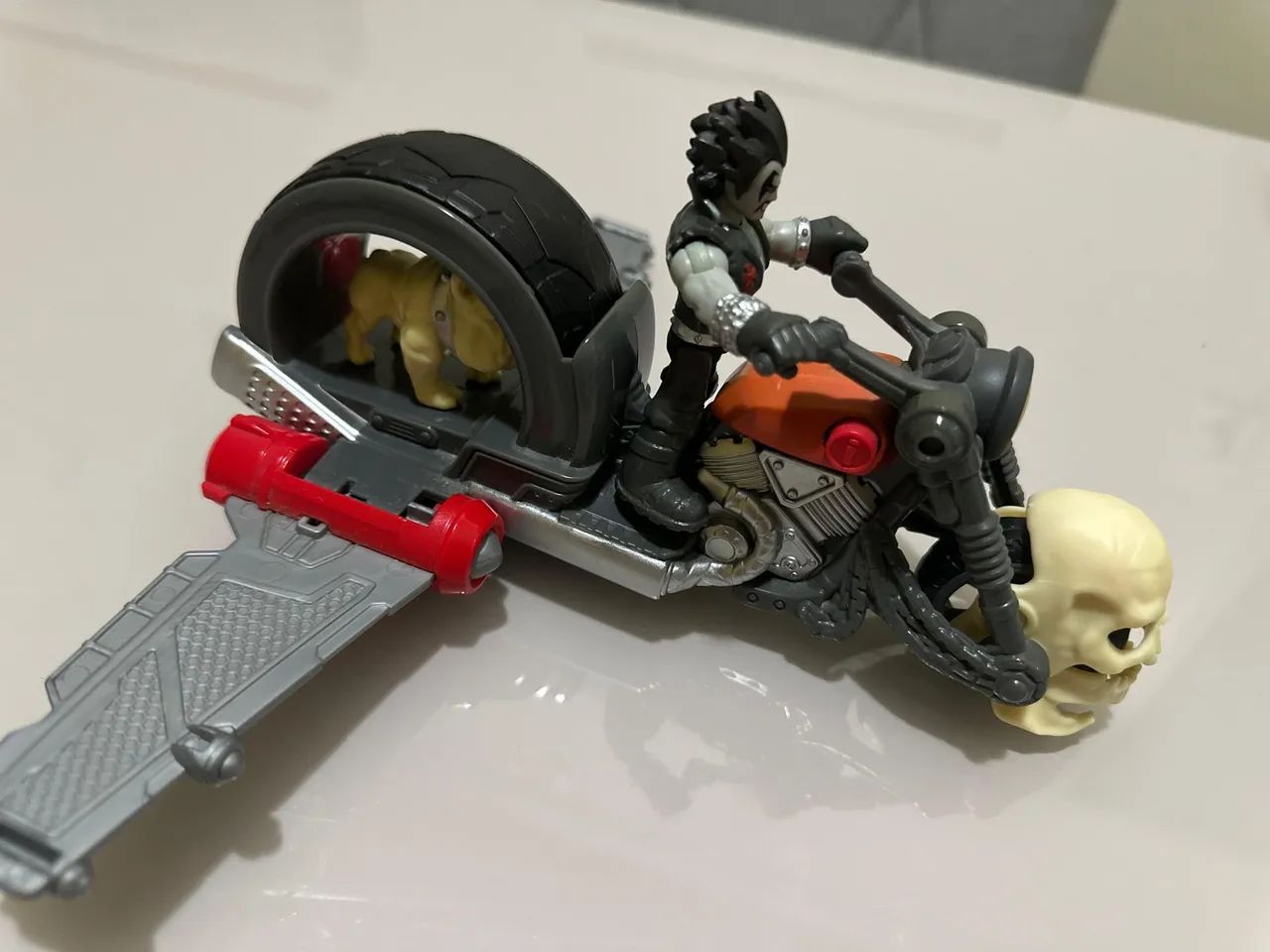 Lobo com motocicleta e seu cachorro dawg - imaginext  - Foto 4