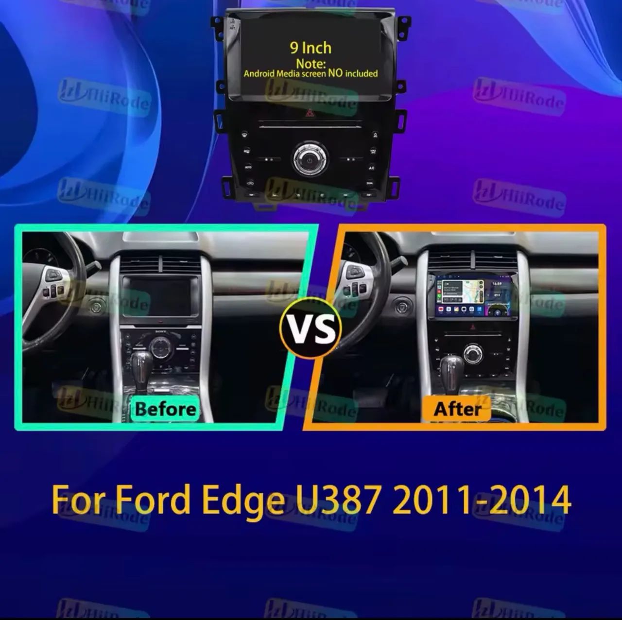 Kit Moldura Upgrade 9 Polegadas - Ford Edge 2011/2014 - Foto 4