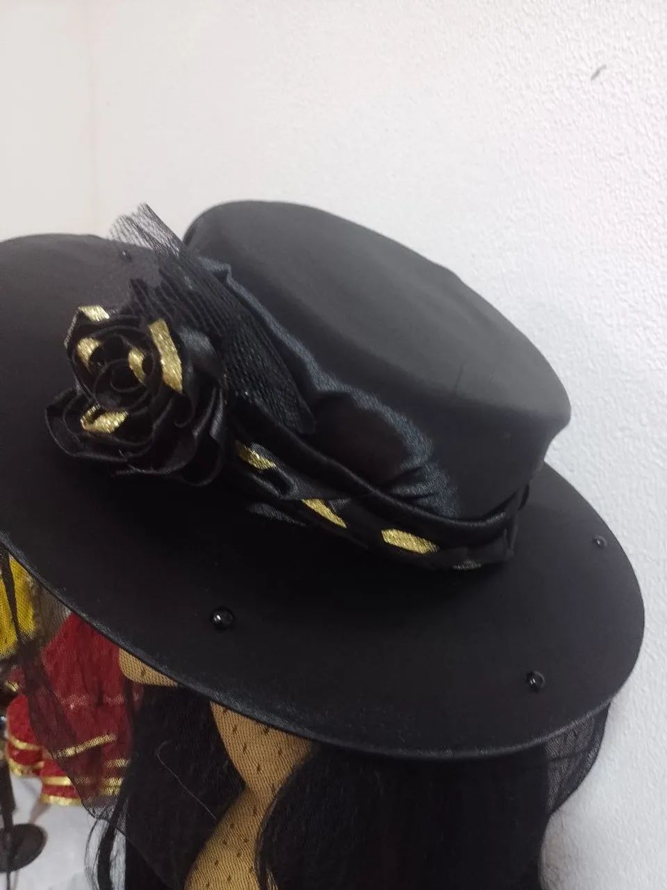 Chapéu Pombagira Preto com Veu - Foto 2