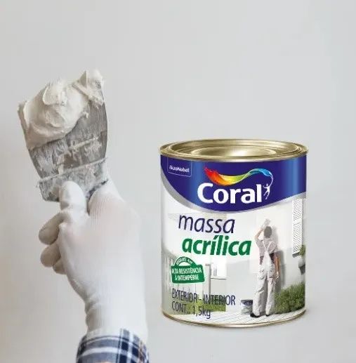 Massa 1,5kg acrilica Coral