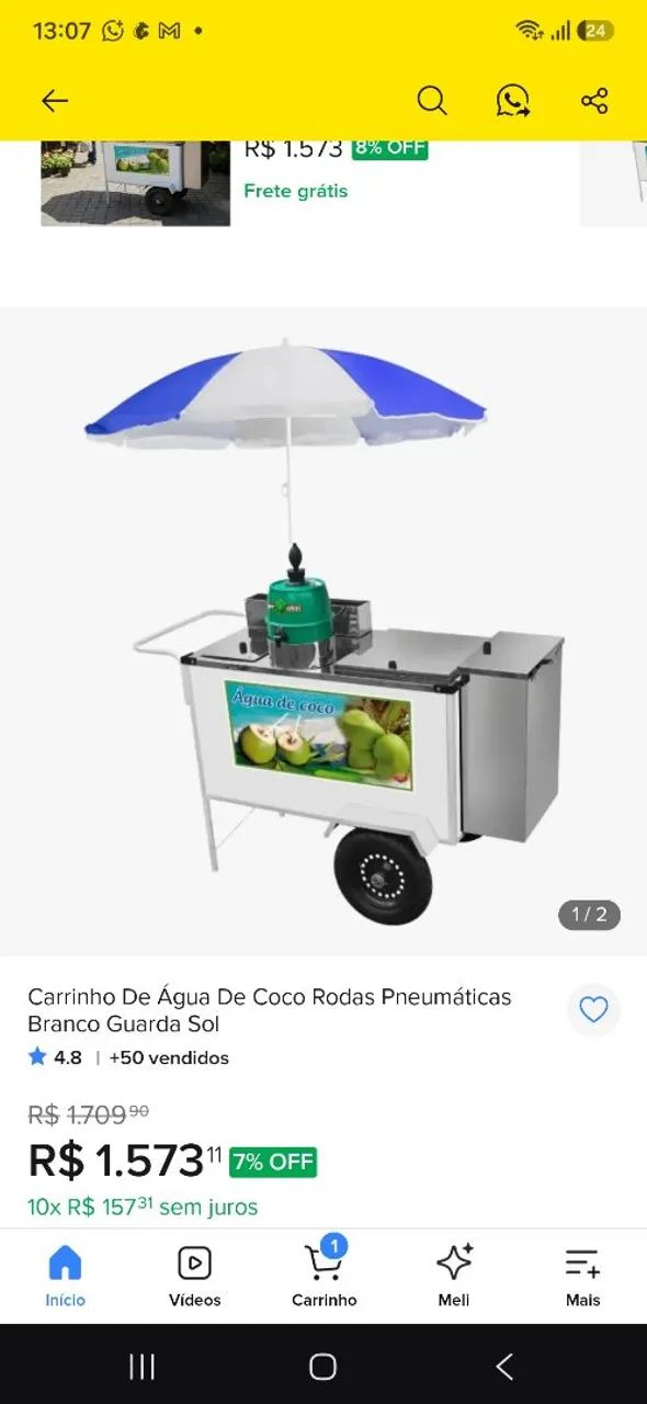 Carrinho de coco  - Foto 2