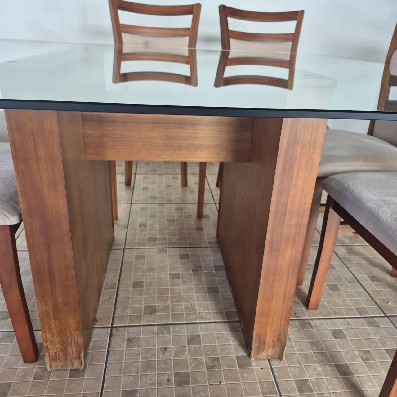 MESA DE VIDRO - 8 CADEIRAS  - Foto 4