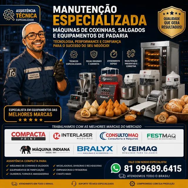 Manutenção de Maquinas de Salgados