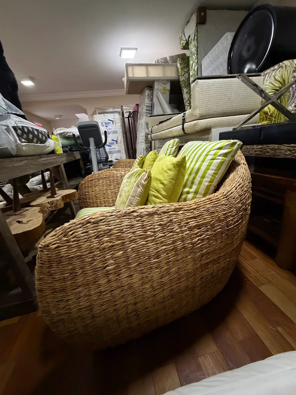 Conjunto de poltronas de vime alto padrão - Foto 2