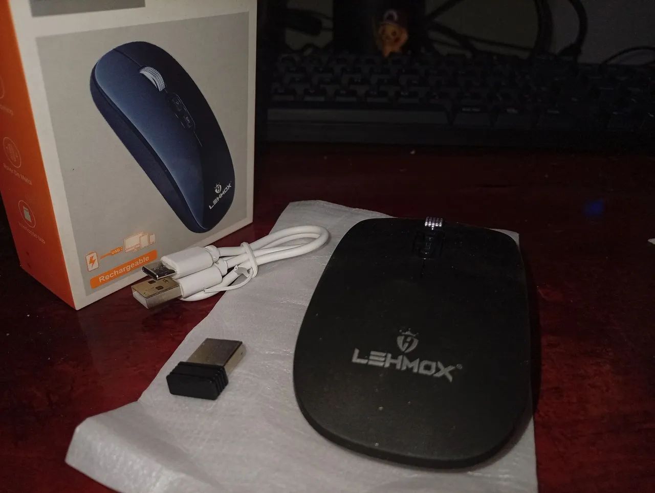 Weireless Mouse Silencioso e recarregável (não precisa ficar trocando pilha)