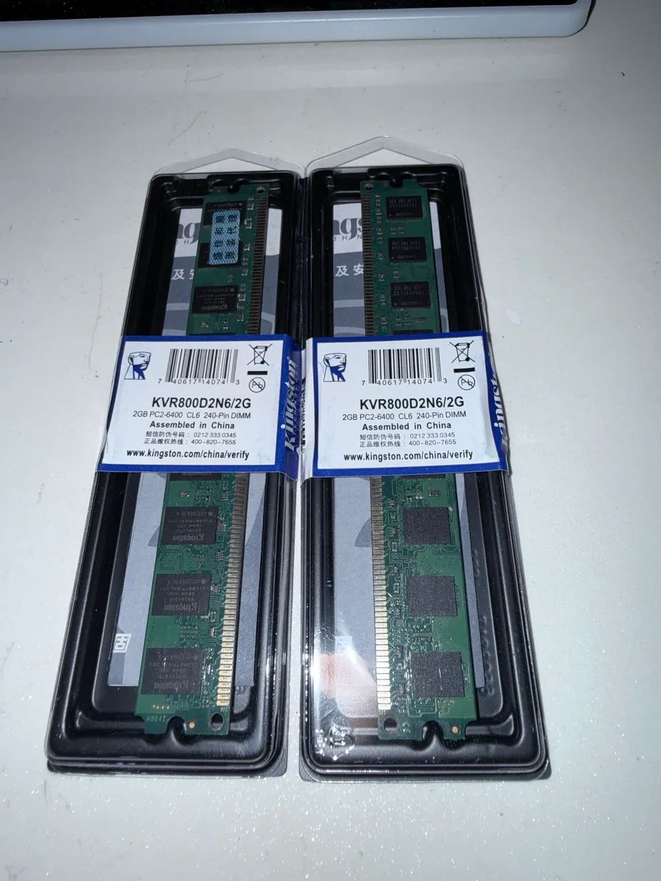 Duas Memoria ram Ddr2 2gb cada