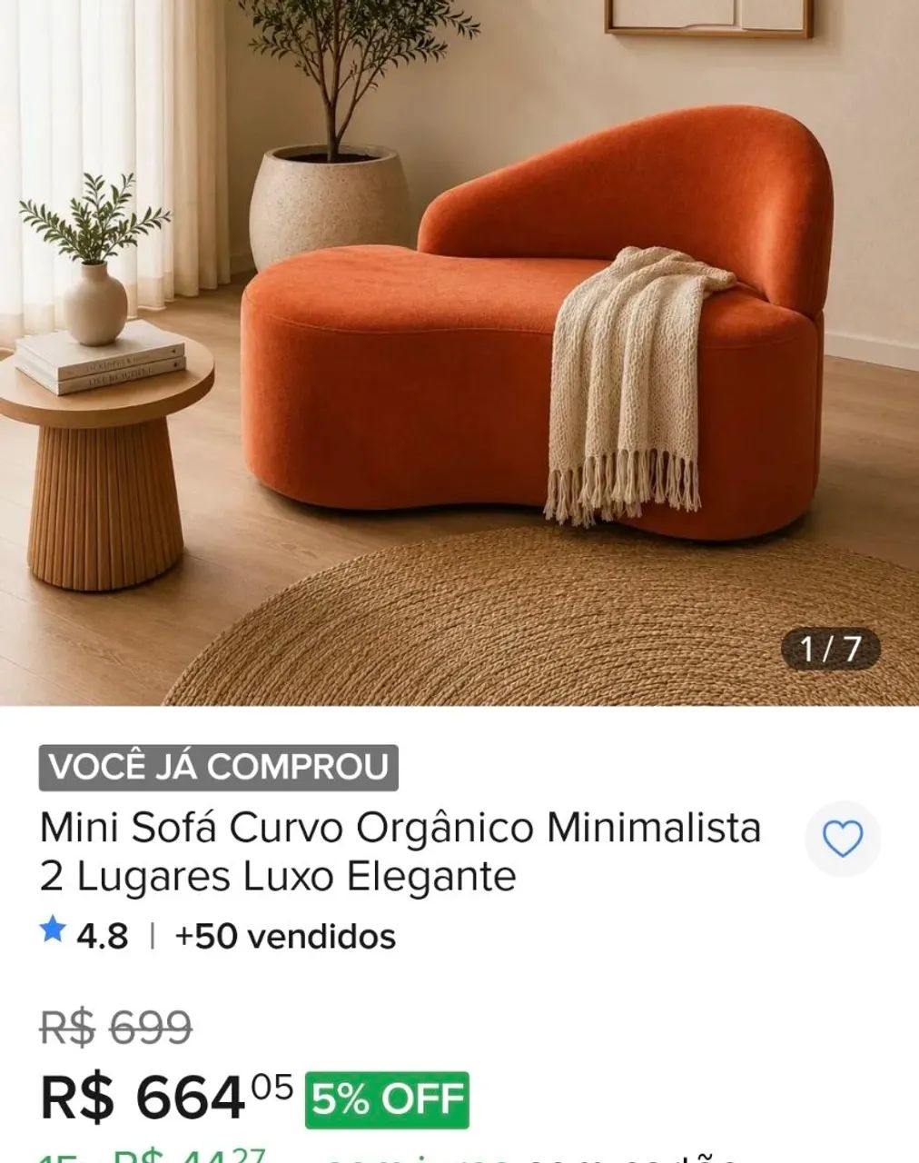 VENDO SOFÁ - 02 LUGARES - Foto 3