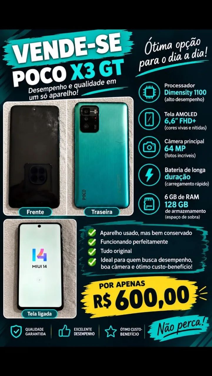 Celular poco x3 GT  - Foto 4