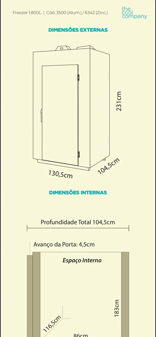 Câmara fria 1800 litros - Zero grau  - Foto 4