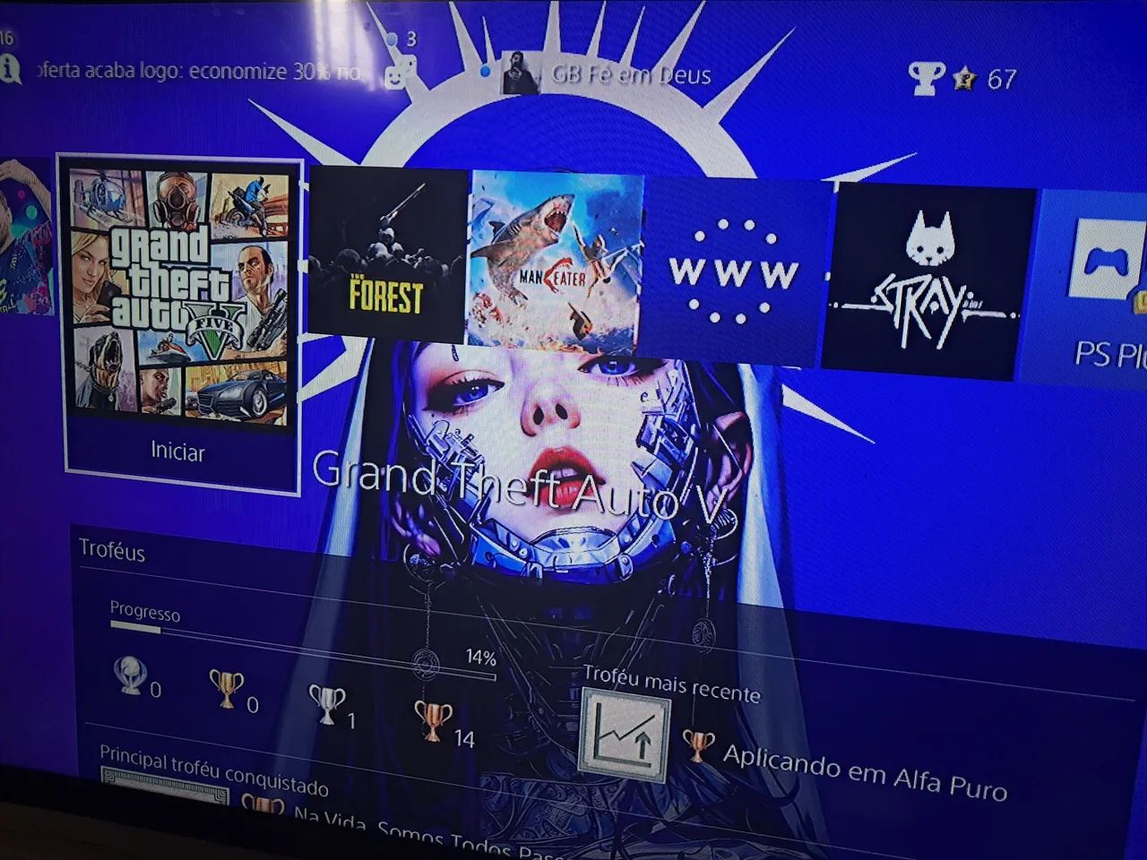 PS4 FAT BRANCO + CONTROLE E JOGO - Foto 2