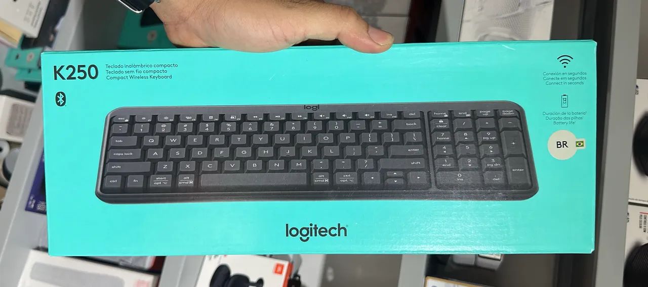 Teclado Logitech K250 Bluetooth - Grafite 