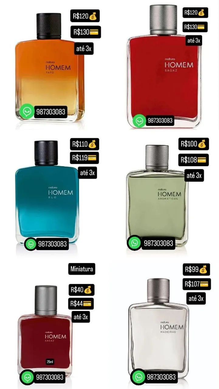 NATURA HOMEM VÁRIAS FRAGANCIAS - Foto 3