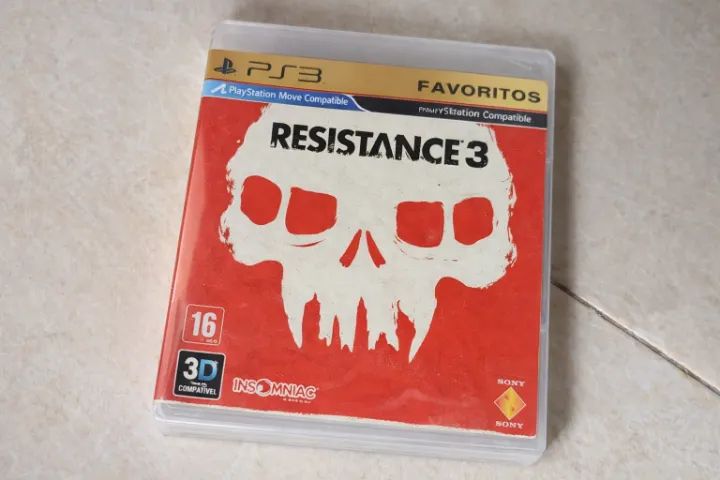 jogo resistance 3  - playstation 3- original com manual e capa