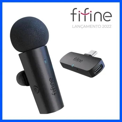 Microfone de Lapela Sem Fio Fifine M6 para Celulares Android 2.4g Lacrado - Foto 2