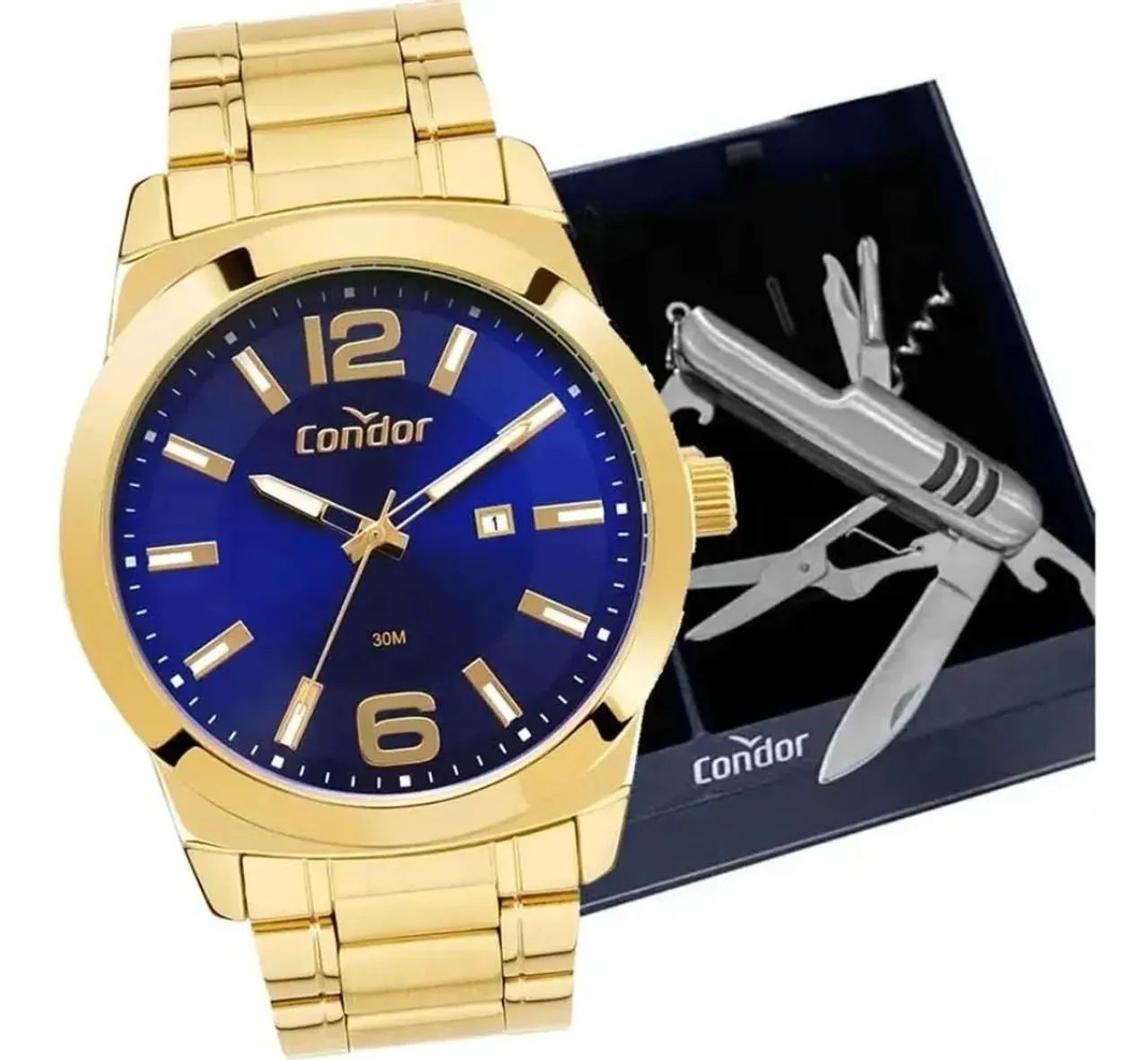 Relógio Condor Masculino Dourado  - Foto 2