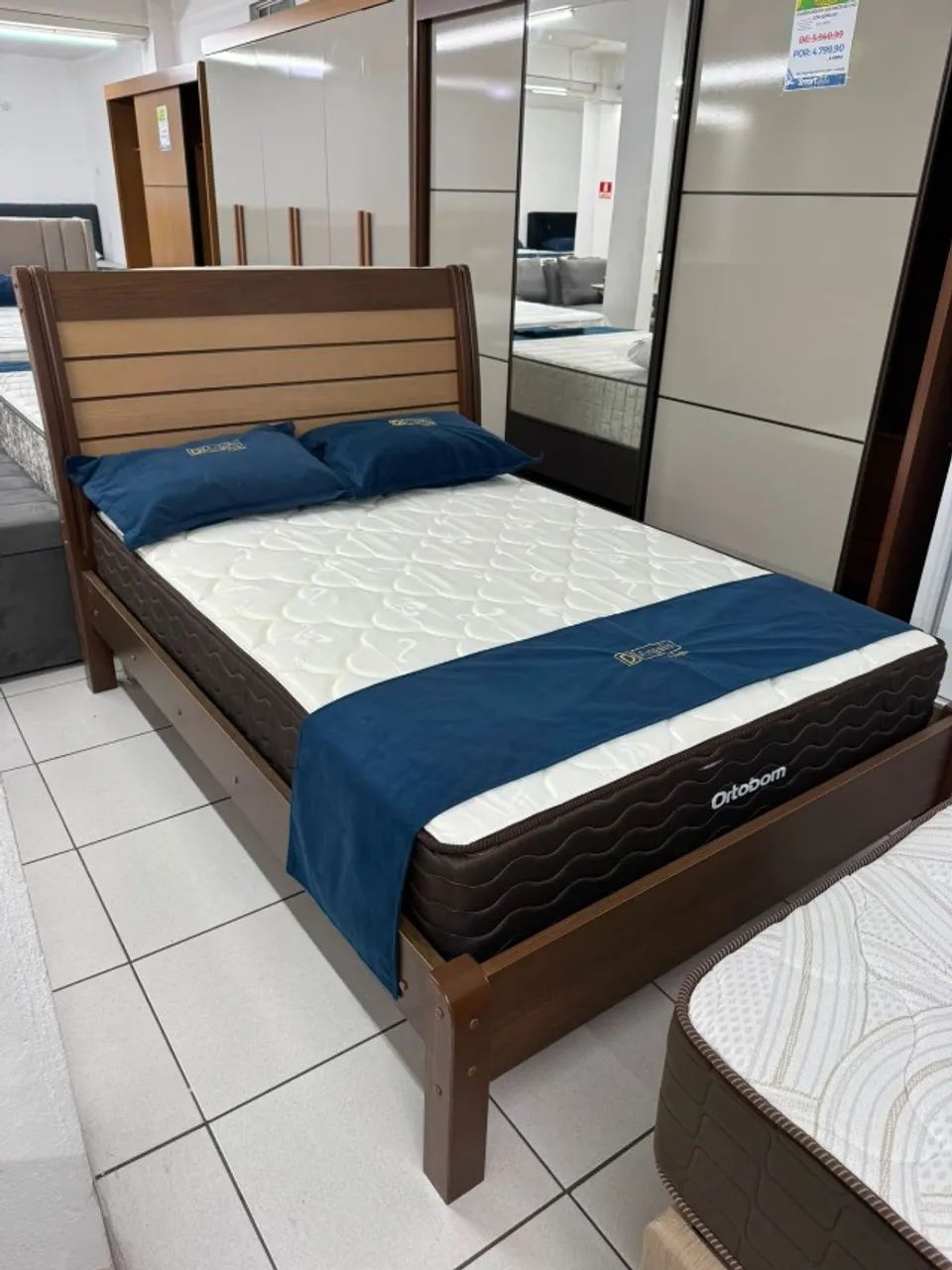 Base Casal + Colchão Casal Ortobom Entrega Rápida