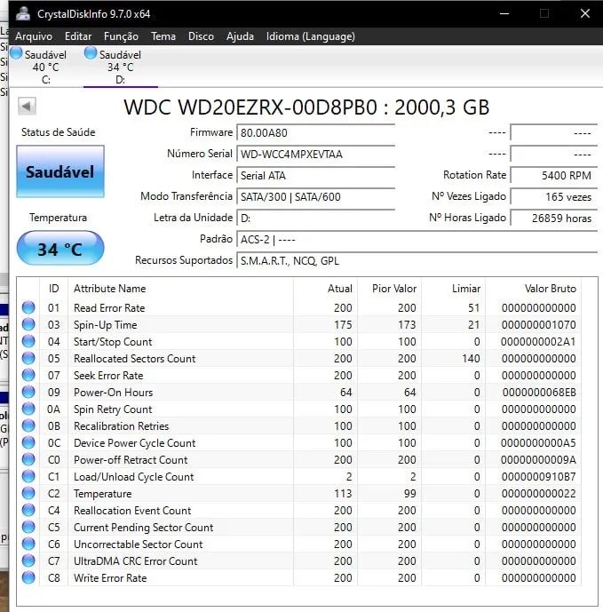 HD 2TB Novo(100% Saudável) + Cabo Sata - Foto 2