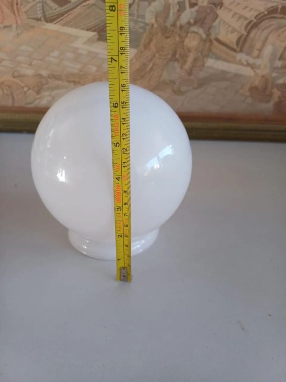 Cúpula opalina leitosa redonda - Foto 3