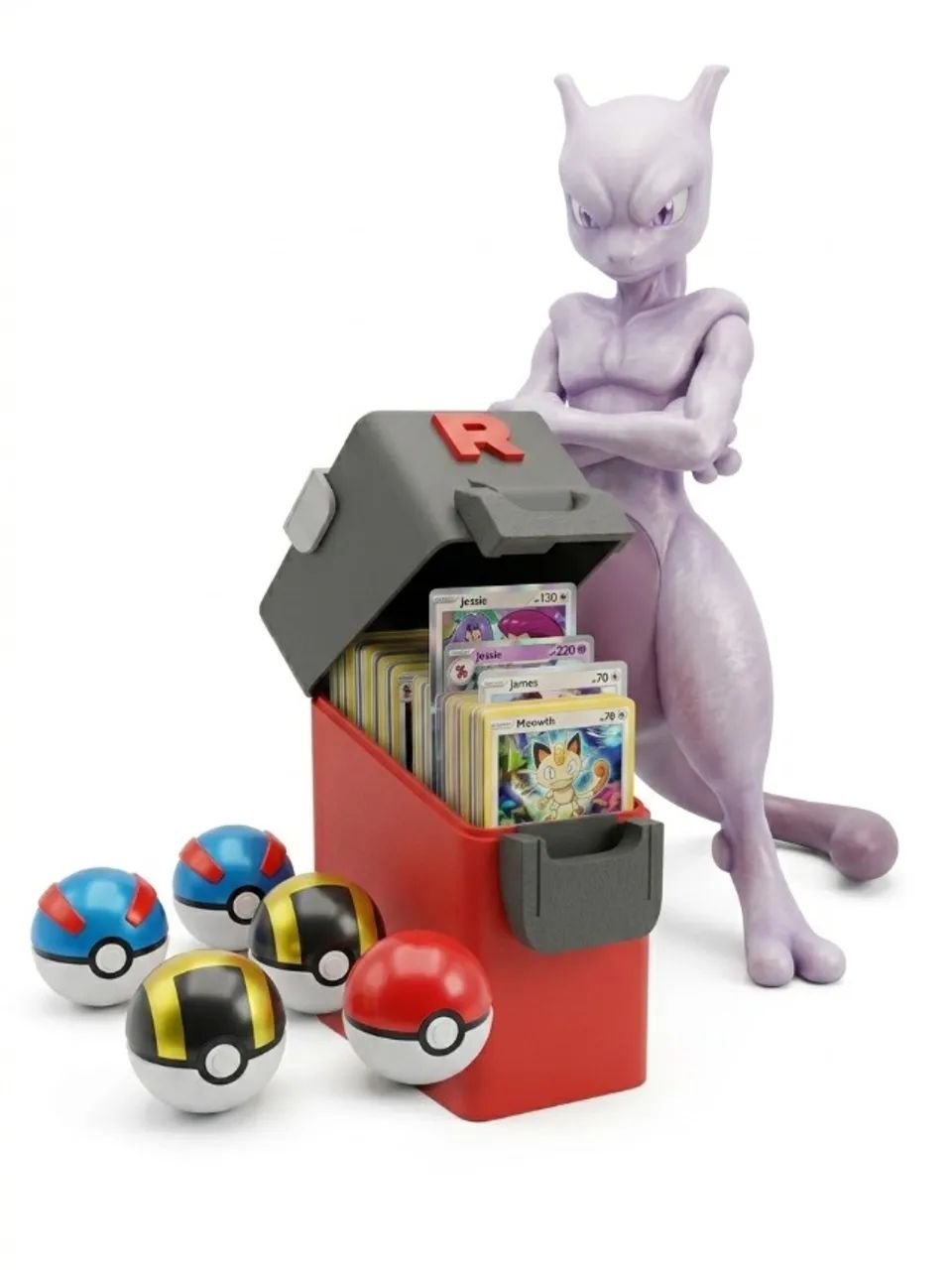 Deck Box Porta Cards Pokémon TCG 60 Cartas com Sleeves Competitiva - Foto 3